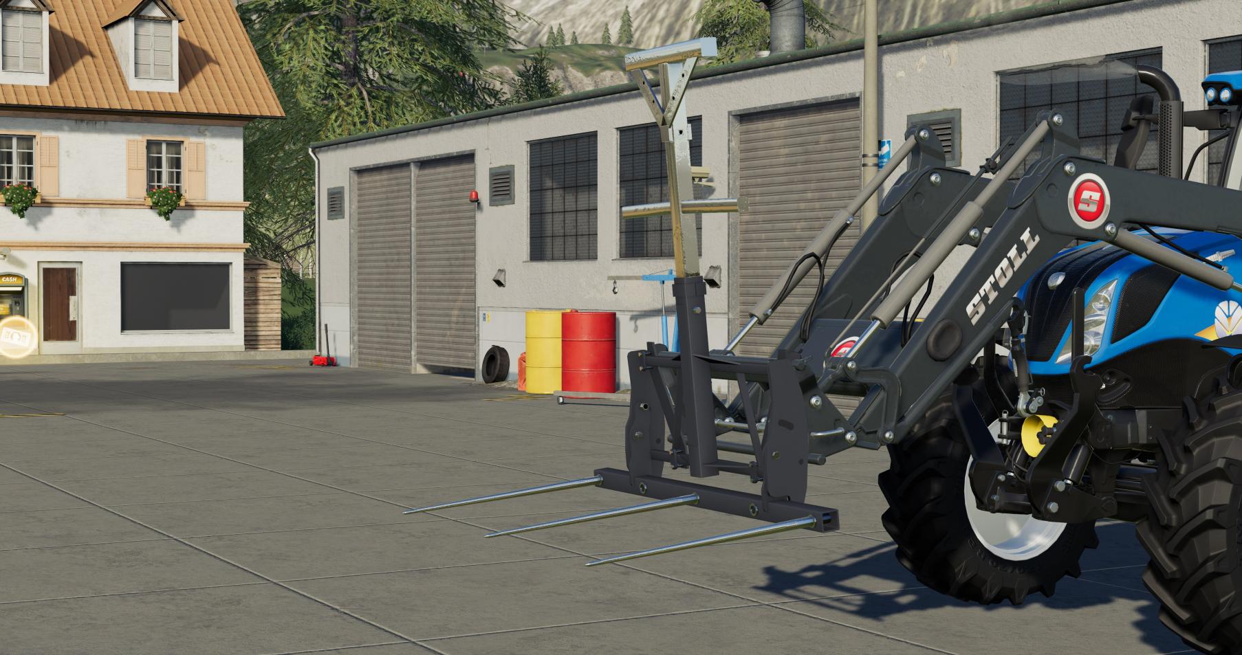 Bale Fork With Belts v1.0 FS19 FS22 Mod Download