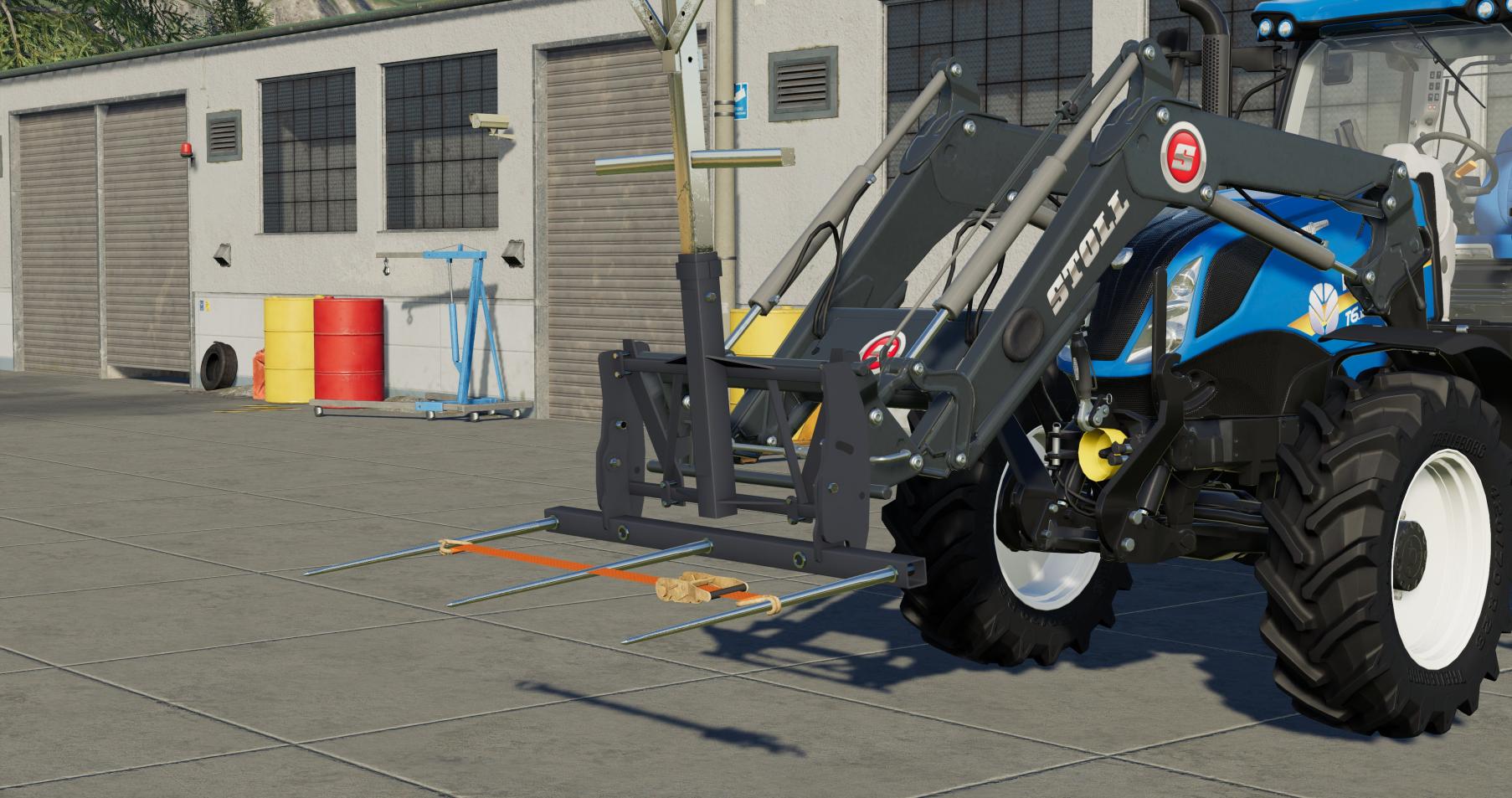 Bale Fork With Belts v1.0 FS19 FS22 Mod Download