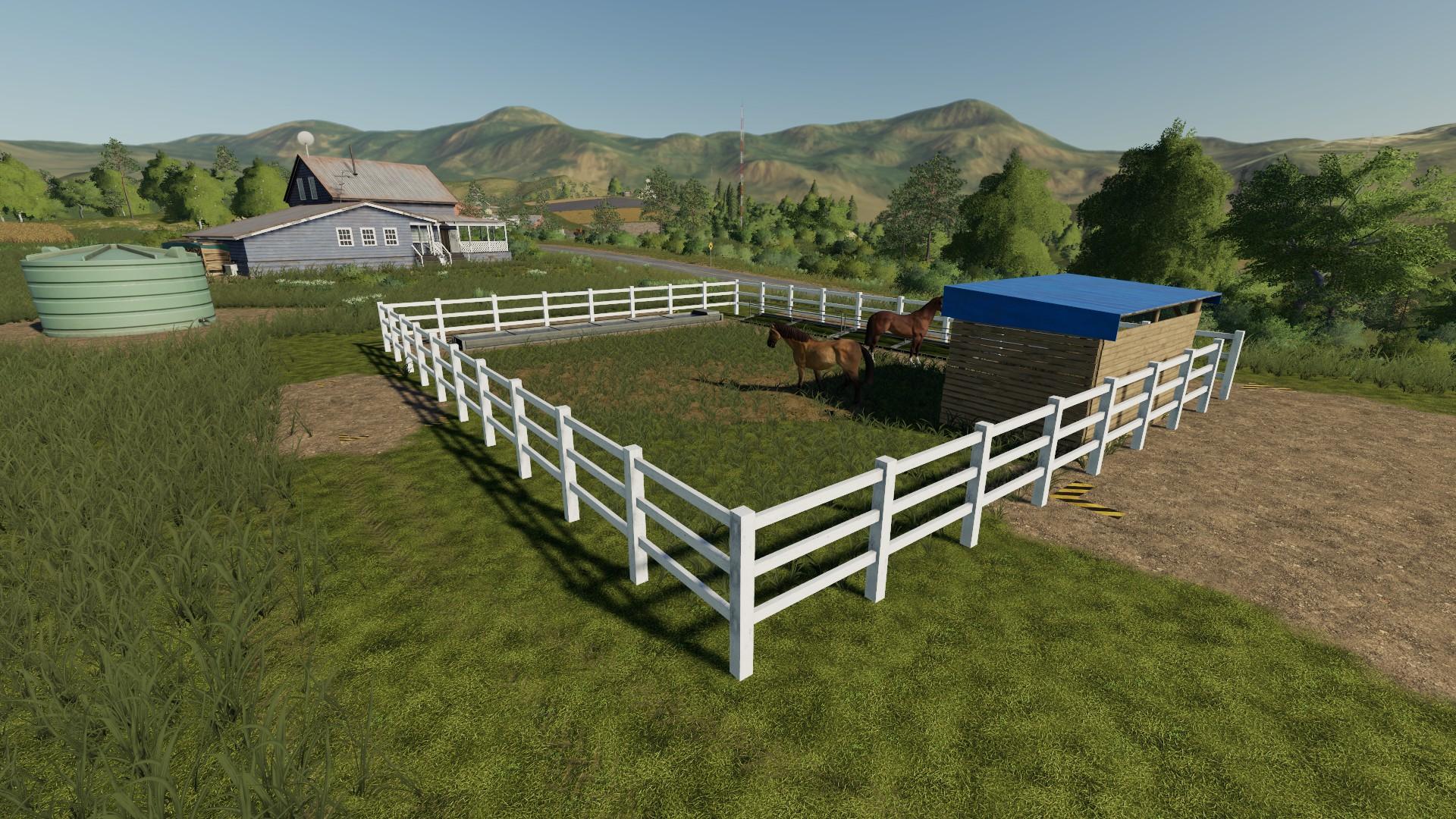 Placeable Small horse paddock v1.0 FS19 Farming Simulator 19 Mod FS19 mod