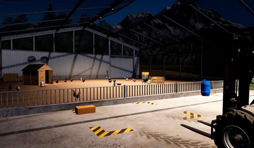 Big Chicken Coop (Placeable 200 Chicken) v1.0.1 FS19 Farming