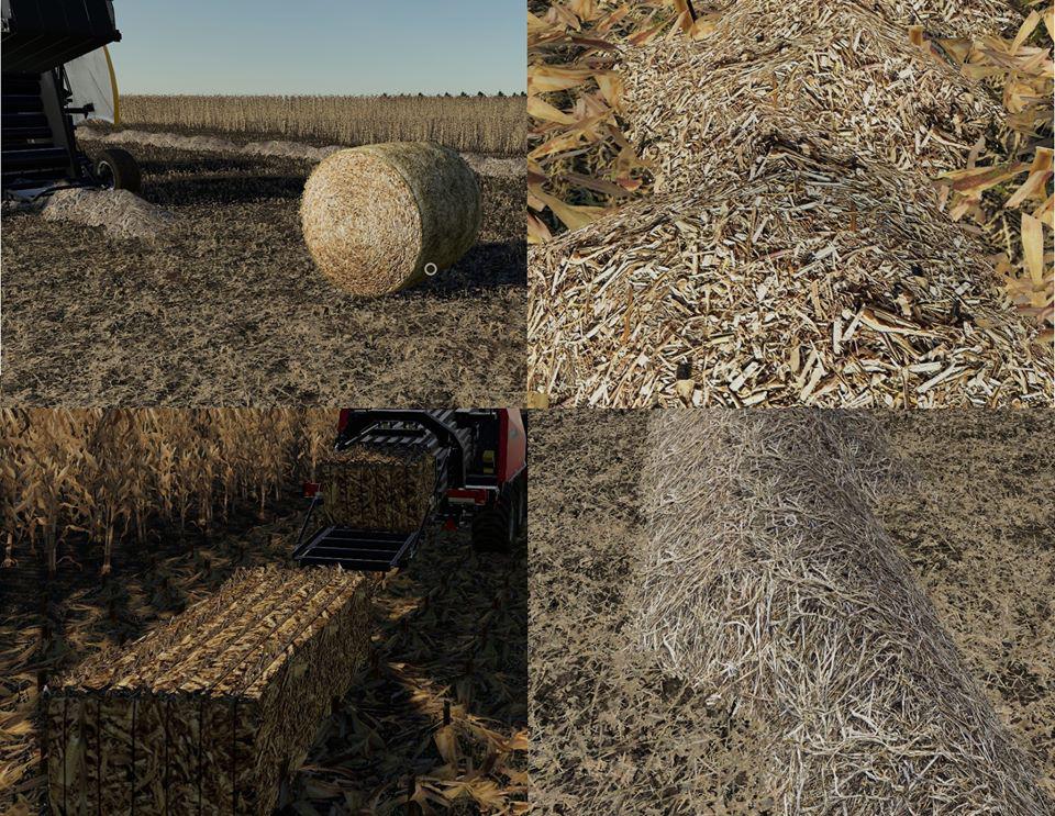 Corn & Soybean Straw Bales v1.0.0.0 FS19 Farming Simulator 19 Mod