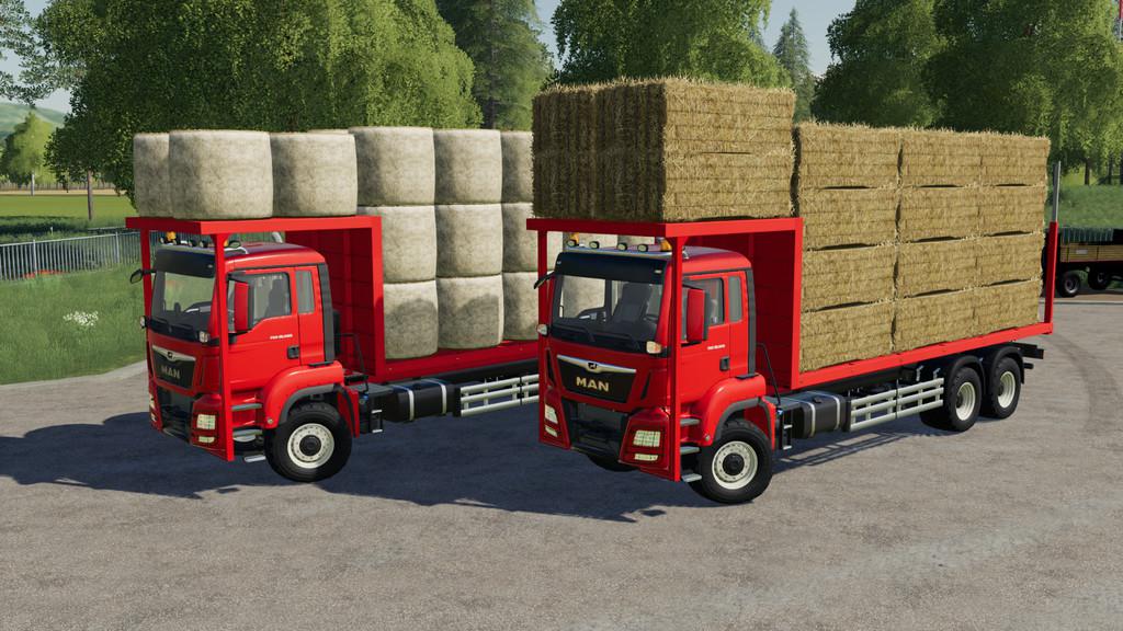 MAN TGS 18.500 Bale Transport AutoLoad v1.0.0.0 FS19 Farming Simulator 19 M...