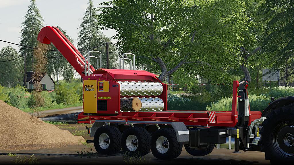 Wood Chipper LIZARD Trex900 v1.0 FS19 FS22 Mod Download