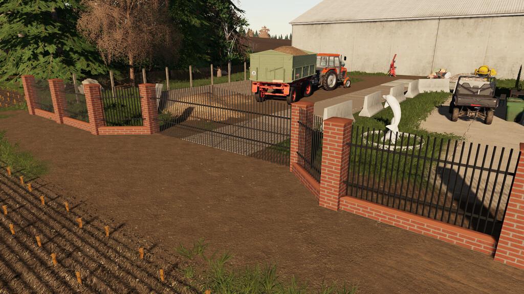 Brick And Metal Fences Pack v1.0 FS19 Farming Simulator 19 Mod FS19 mod