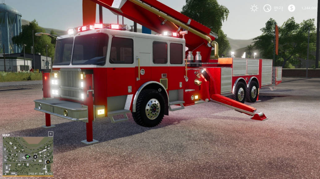 Ladder Fire Truck FS19.