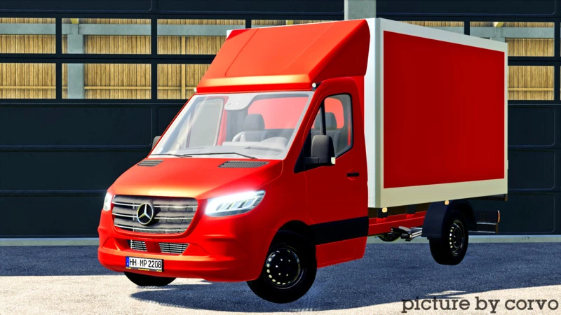 Mercedes Benz Sprinter Mk3 Box V0 5 Fs19 Farming Simulator 19 Mod Fs19 Mod