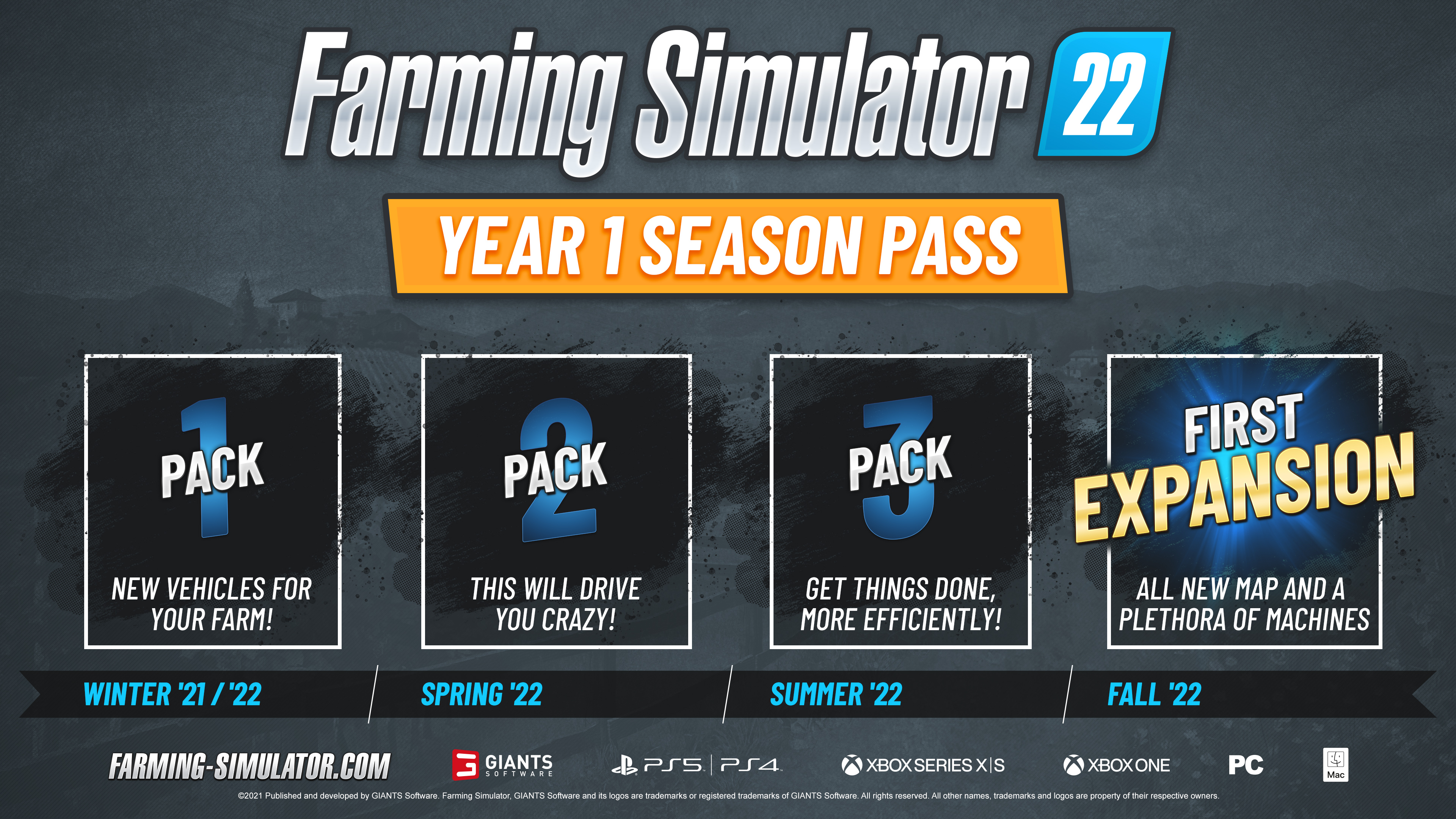 Ledelse Salme Uoverensstemmelse Season Pass for Farming Simulator 22 is available to pre-order