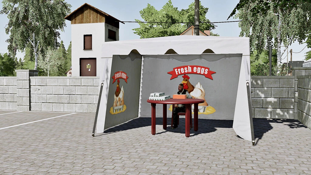 Chicken Egg Tent v1.0 FS19 Farming Simulator 19 Mod FS19 mod