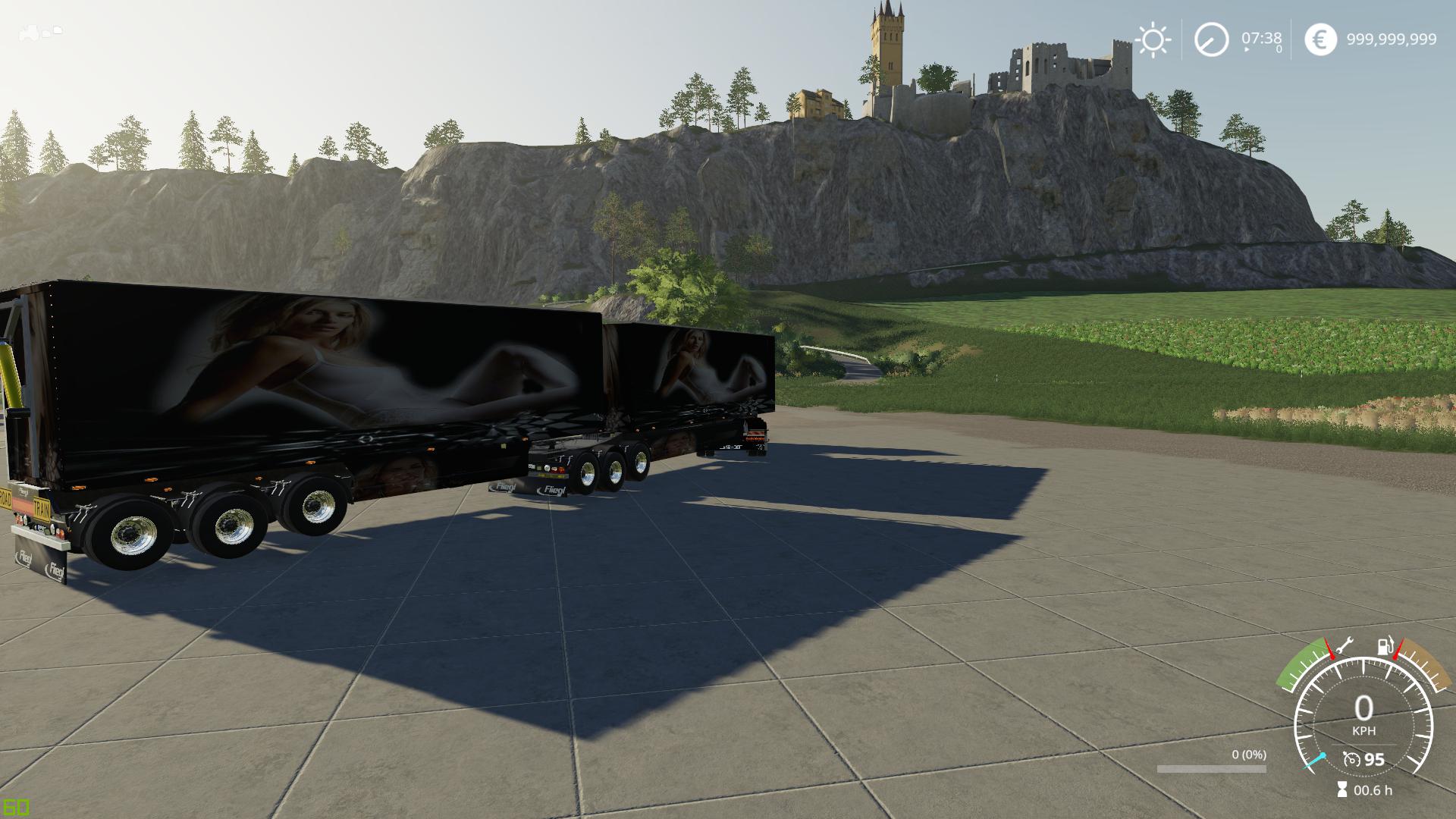 Roadtrain Semi Woodchips v1.2 FS19 Mod - Farming Simulator 25