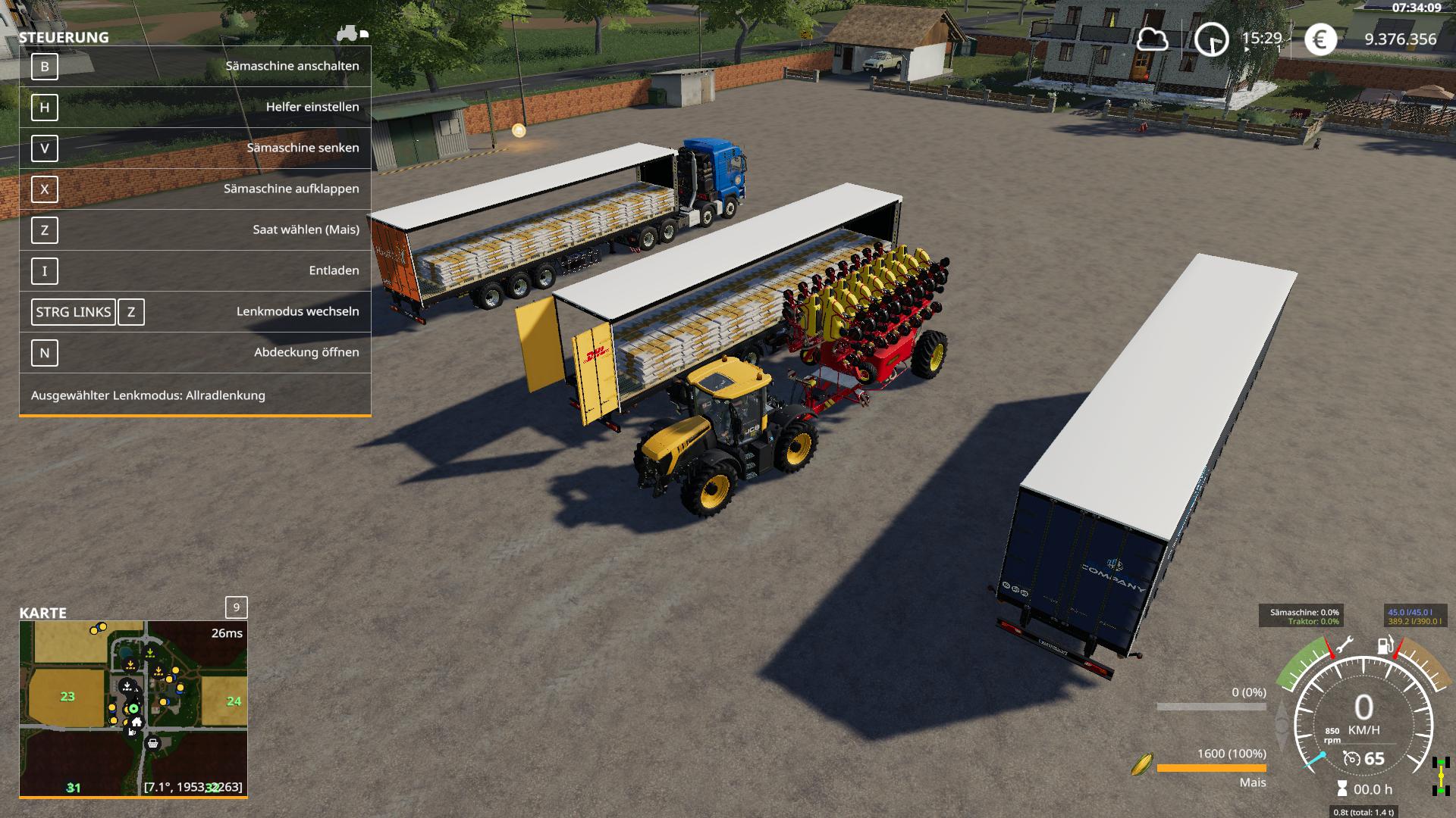 Fruehauf Curtainside Trailer With Forklift V4 4 1 Fs19 Farming Simulator 19 Mod Fs19 Mod