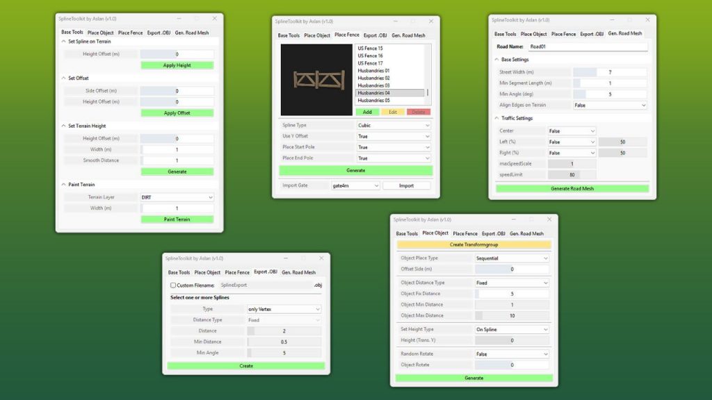 FS25 GE10 Script - SplineToolkit (Prefab) V1.0.0.0 Mod - Farming ...