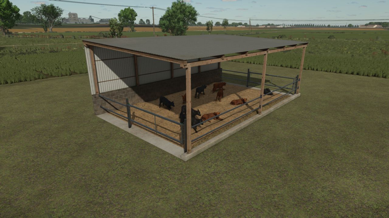 FS25 Small CowShed V1.0.0.0 Mod - Farming Simulator 25