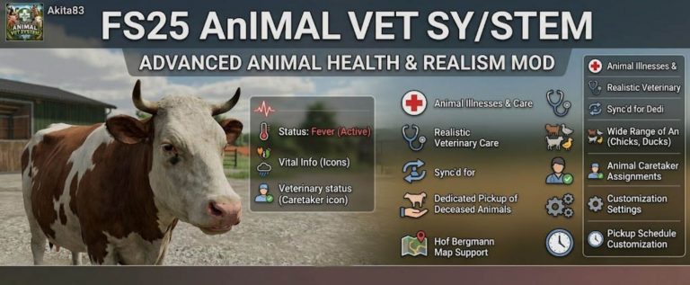 Animal Vet System v1.0.0.0 Mod - Farming Simulator 25