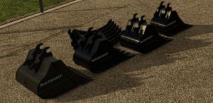 FS25 Attachment Pack For Cat 330 v1.0.0.0 Mod - Farming Simulator 25