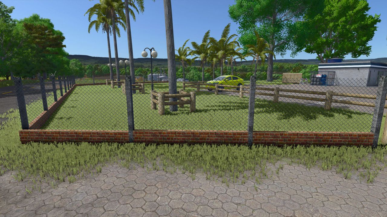 FS25 Brick Fence With Wire Mesh V1.0.0.0 Mod - Farming Simulator 25