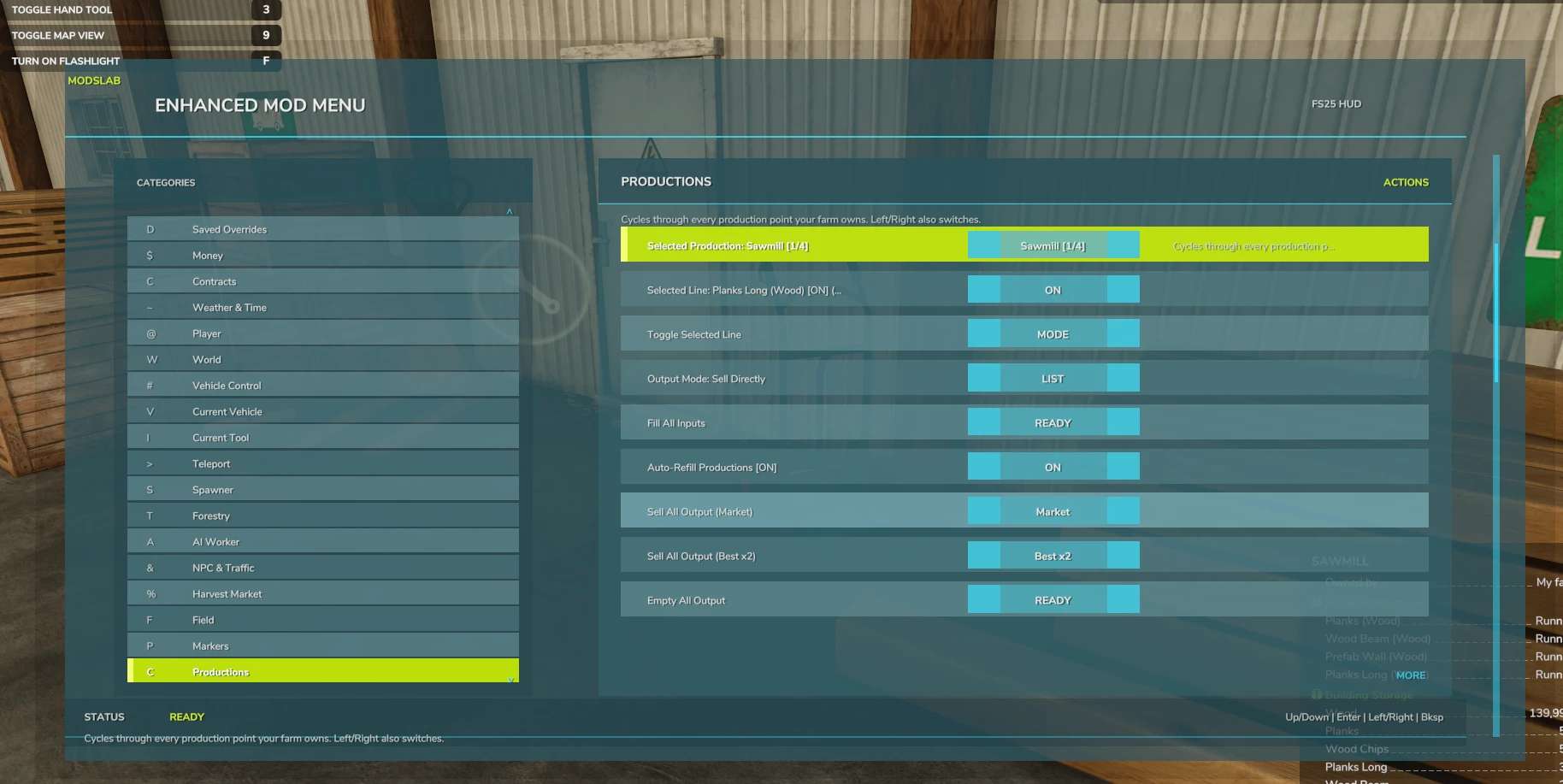 FS25 Enhanced Mod Menu v1.9.0.0 Mod - Farming Simulator 25