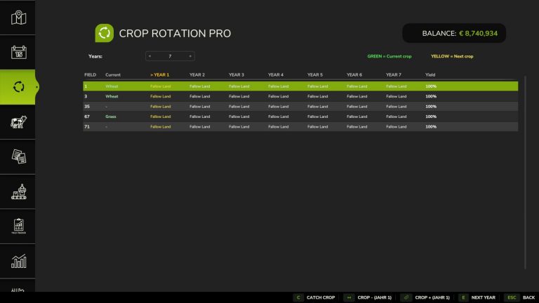 FS25 Crop Rotation Pro V1.0.2.2 Mod - Farming Simulator 25