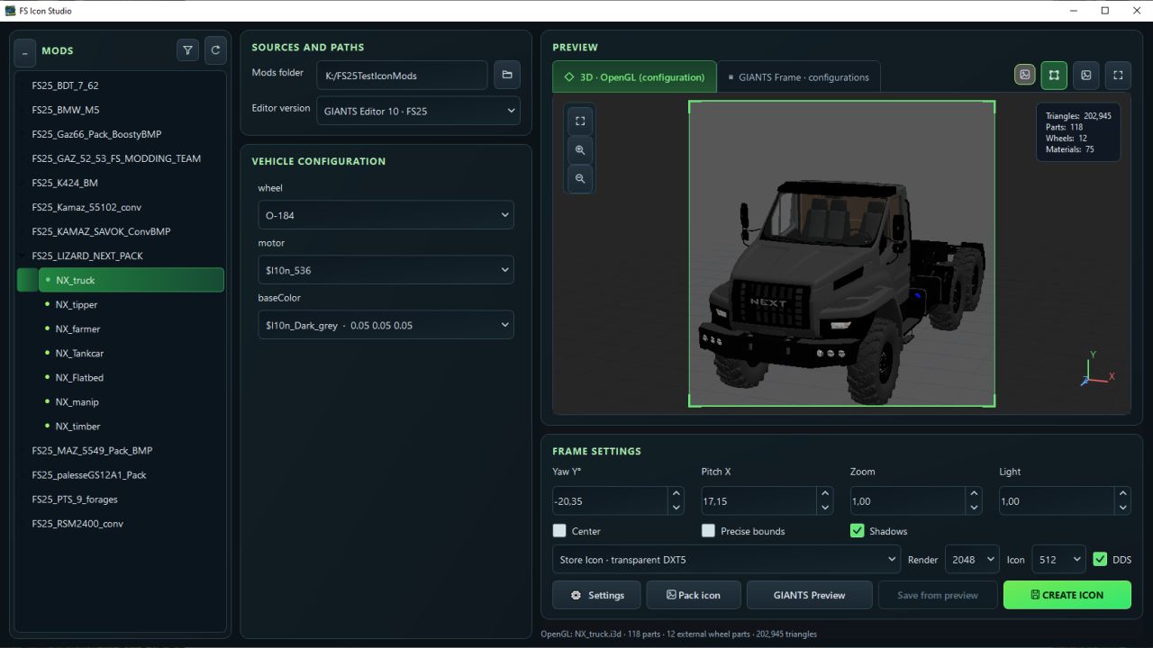 FS25 FS Icon Studio V1.0.2.0 Mod - Farming Simulator 25