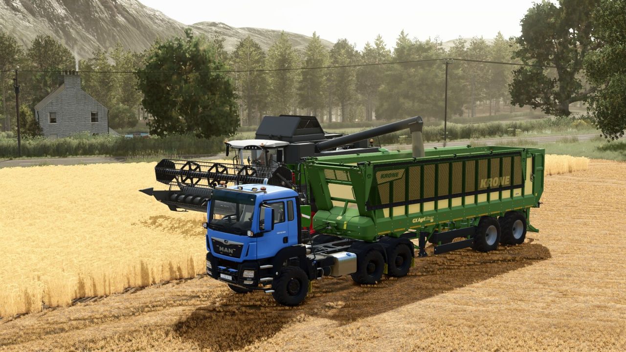 FS25 MAN TGS Fliegl Bale Platform V1.0.0.2 Mod - Farming Simulator 25
