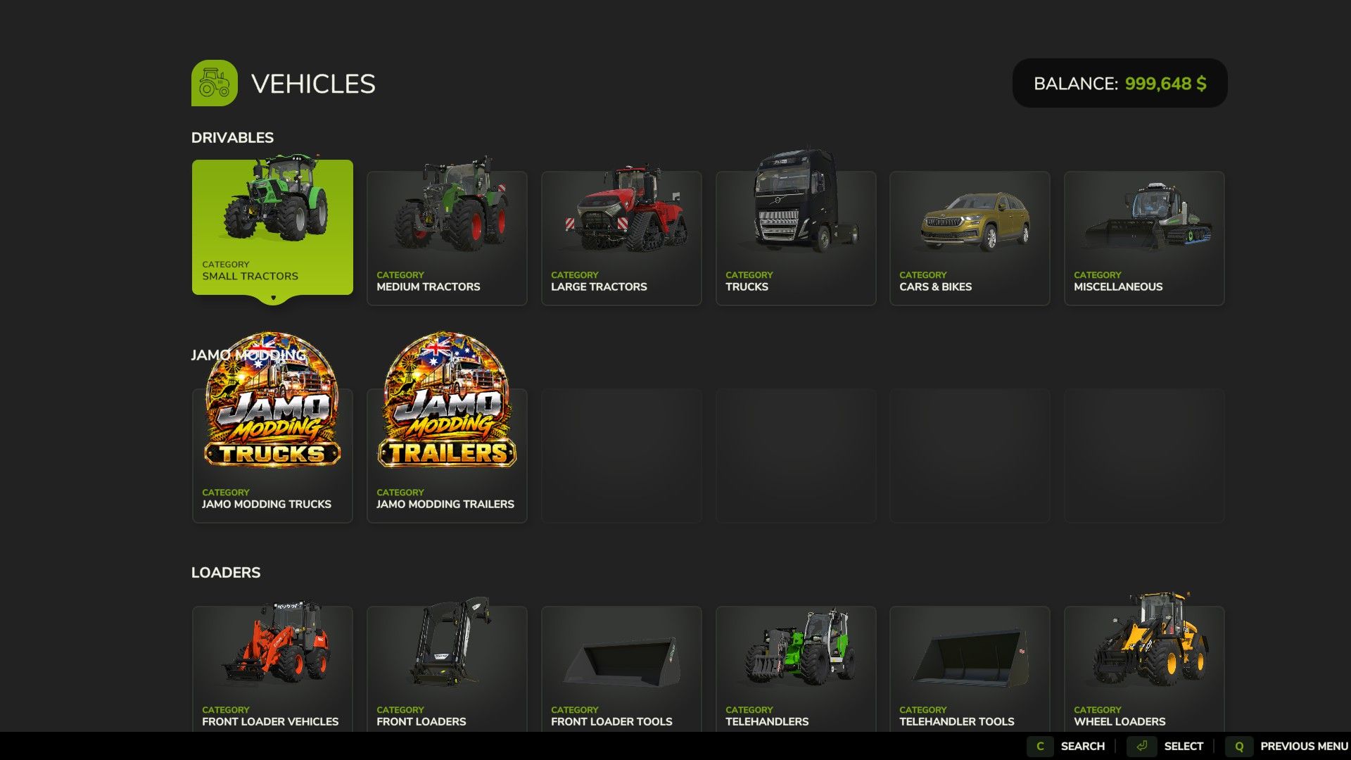 Tarming Sim FS25 Store Category (Jamo Modding) V1.0.0.0 Mod - Farming Simulator 25